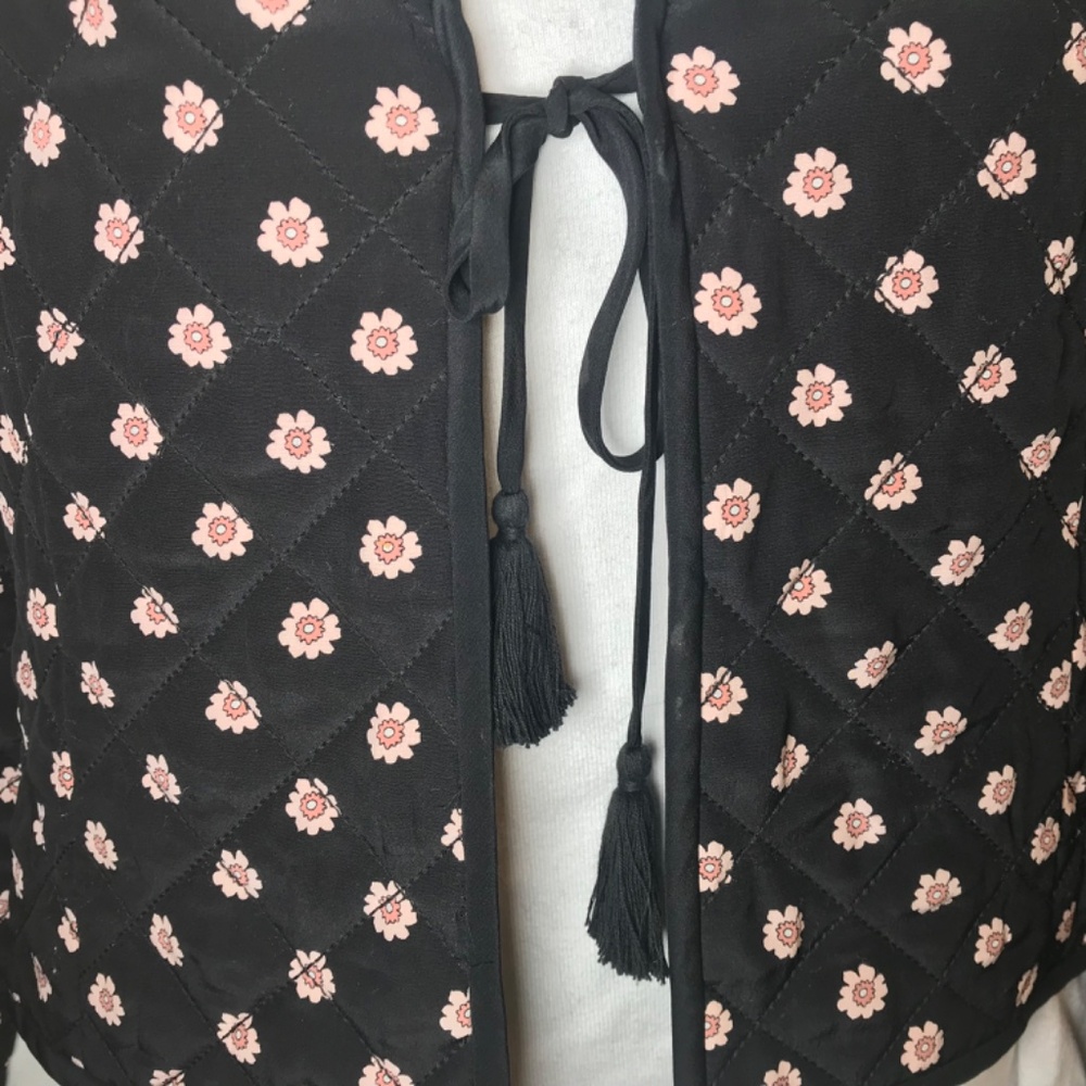 KATE SPADE NEW YORK DITZY FLORAL SILK QUILTED JACKET SIZE 2 - Picture 4 of 7